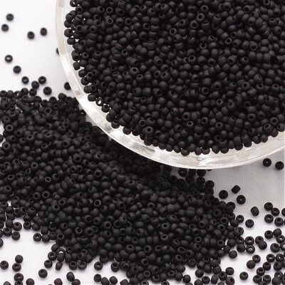Seed Bead - Matt Black 6/0