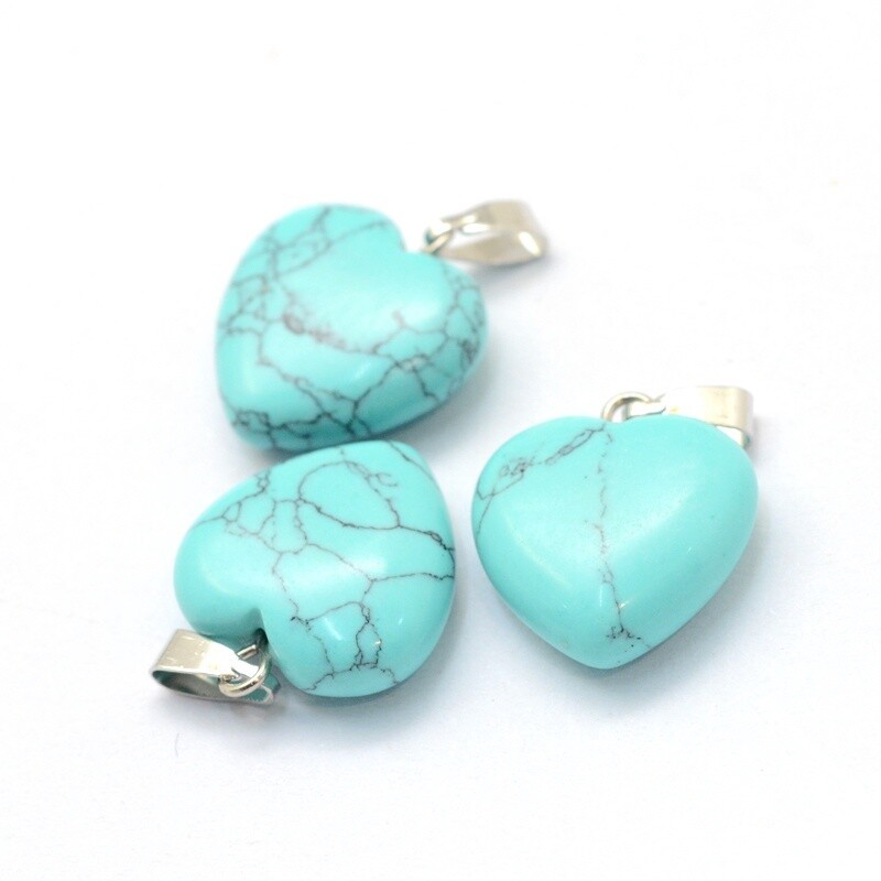Howlite Heart - 18x15mm