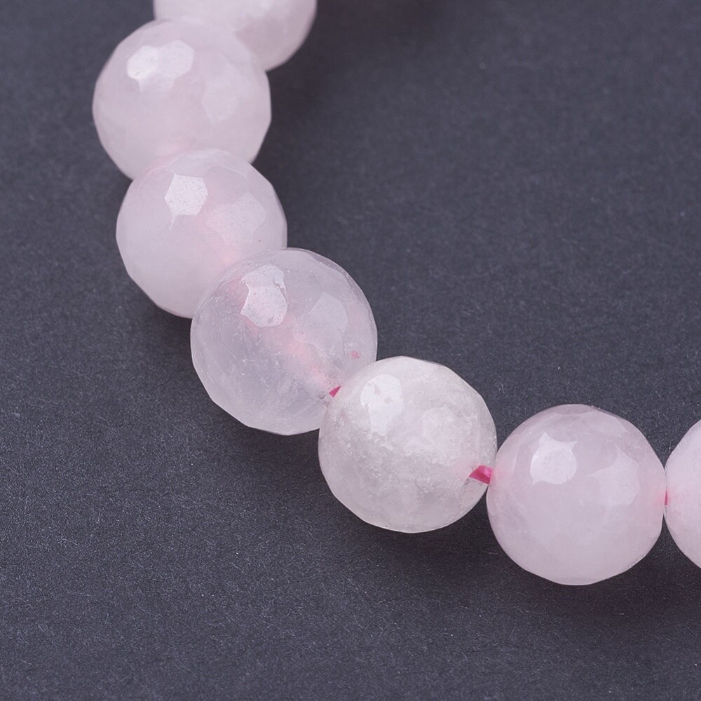 Rose Quartz Faceted Round - 8mm
