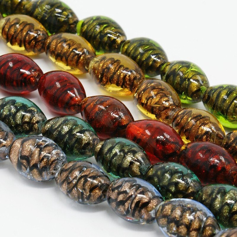Goldstone Oval Beads - 16x10mm