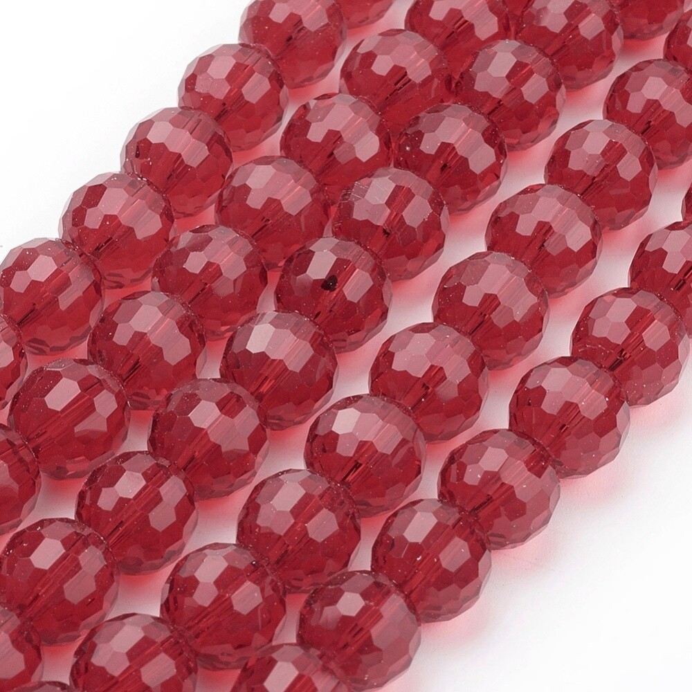 Facet Round - Red 12mm