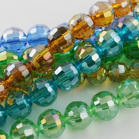 Facet Round - AB Mix 12mm