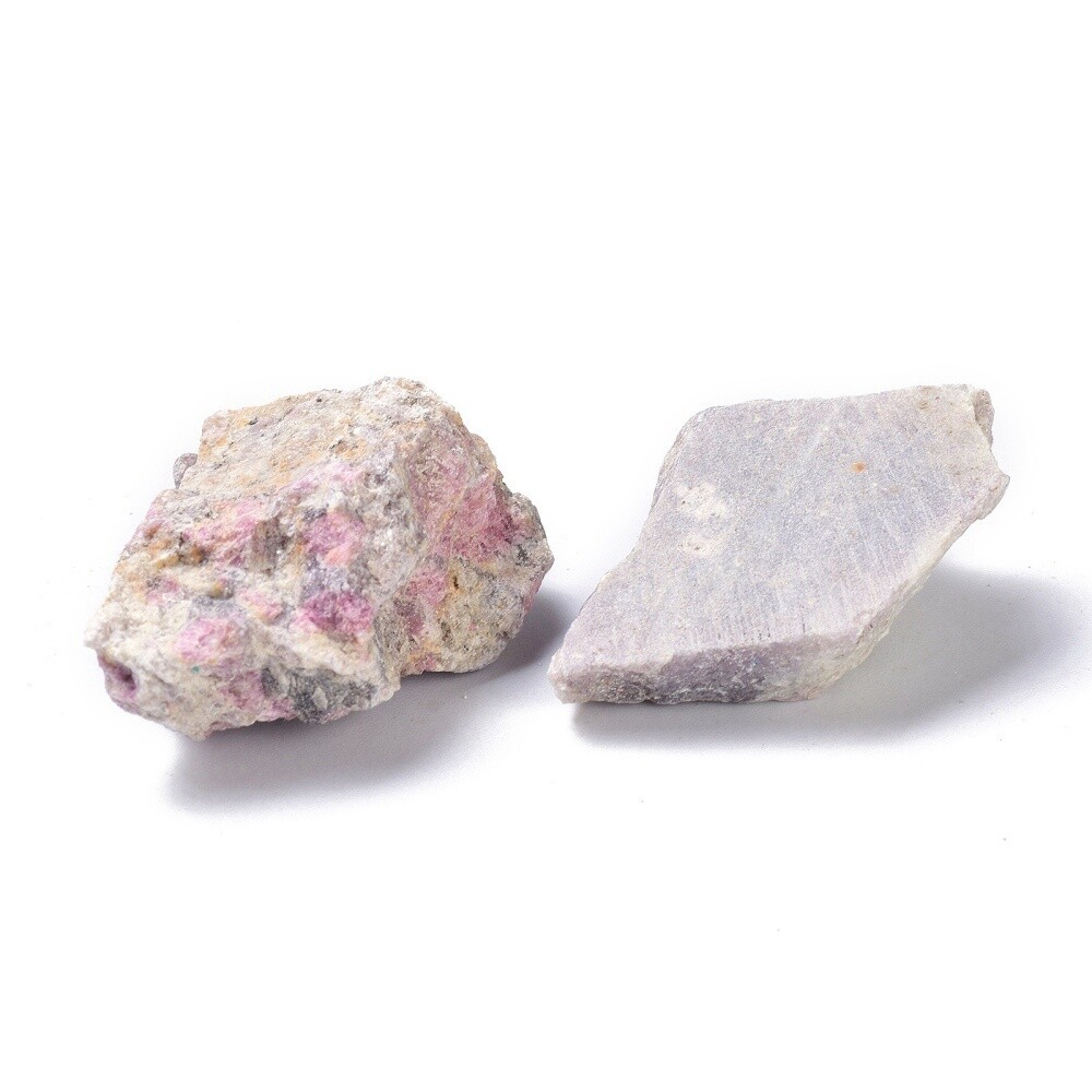 Raw Plum Blossom Tourmaline Nuggets - 44-46mm