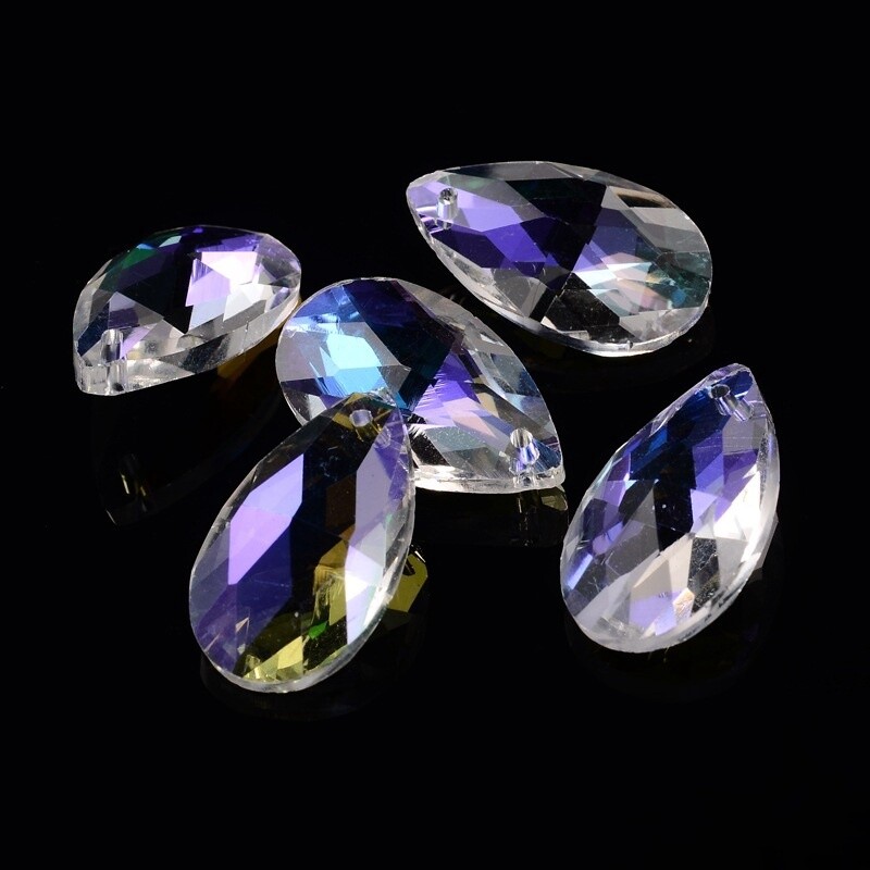 Suncatcher Teardrop - Clear AB 22x13mm