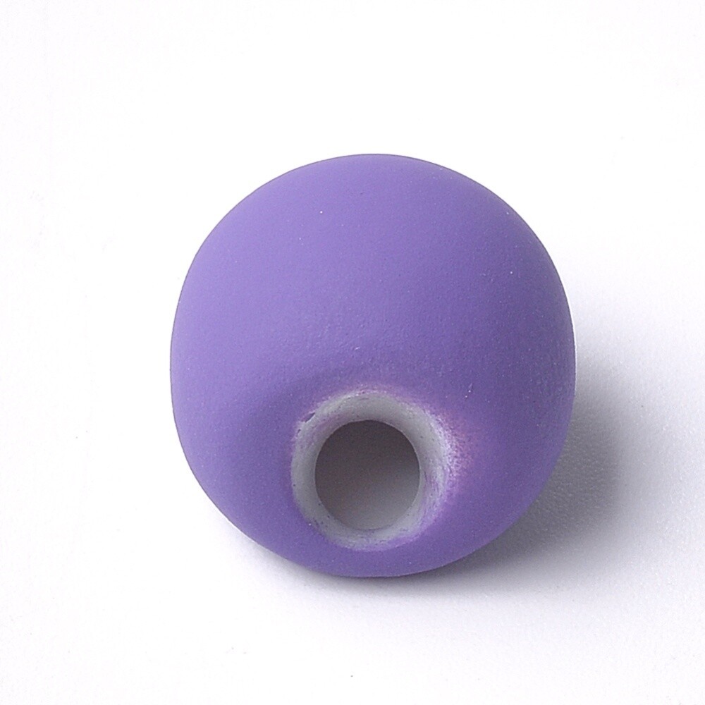 Rubberised Suzumaru Bead Round - Purple or Yellow 19.5mm