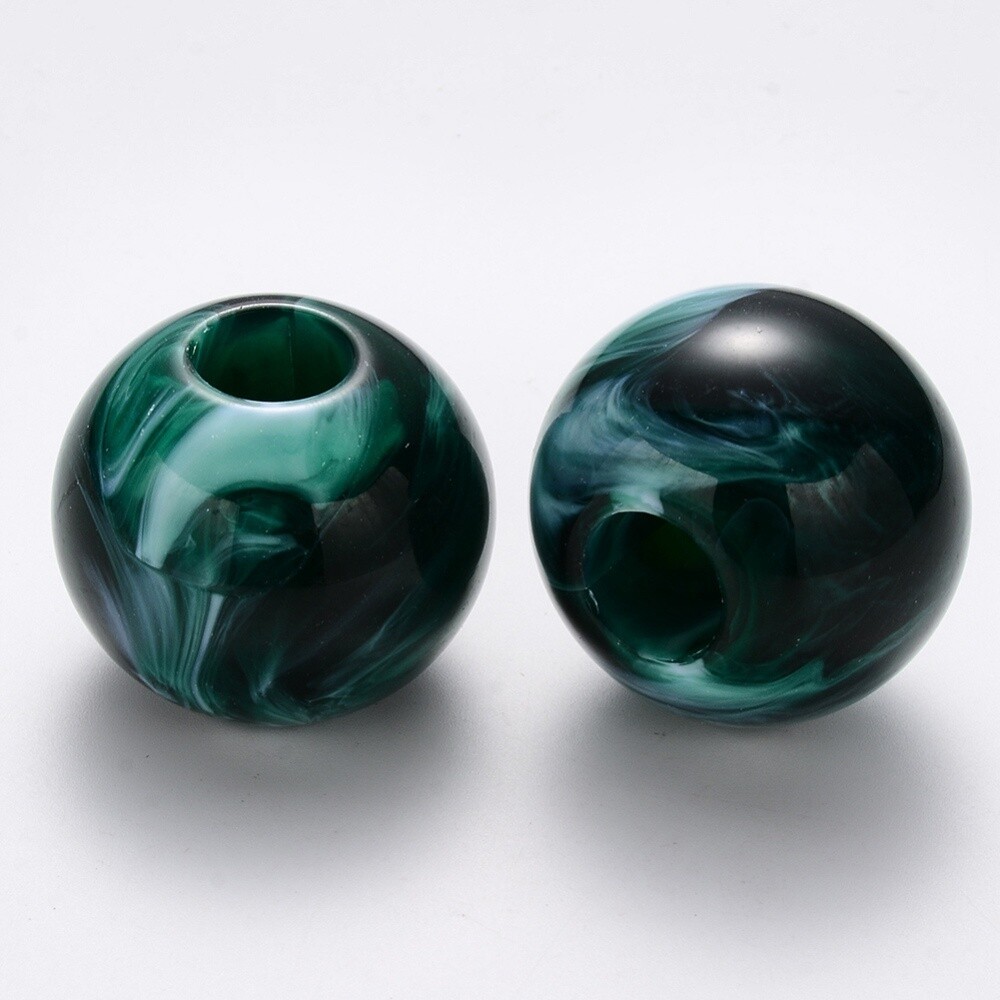Sym Gemstone Rondelle - Dark Green 36x29.35mm