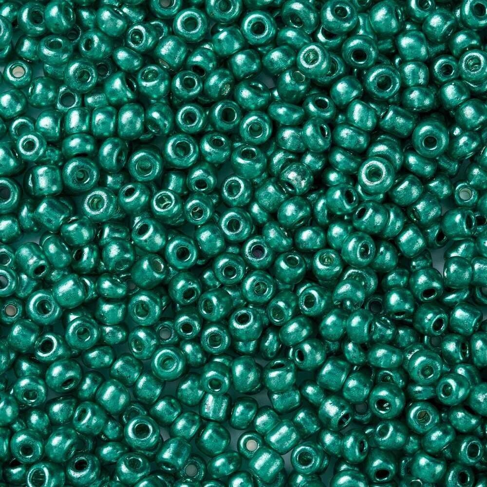 Seed Bead - Metallic Dark Turquoise 8/0