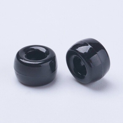 Acrylic Congo - Black 9x6mm (LH 4mm)