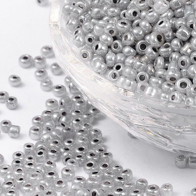 Seed Bead - Opaque Dark Gray 8/0