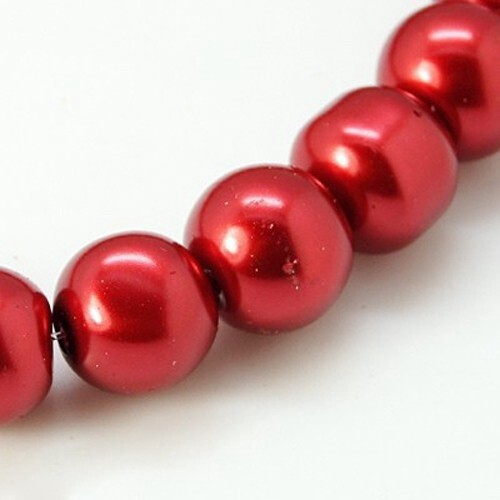 GB Pearl - Fire Brick Red 8mm