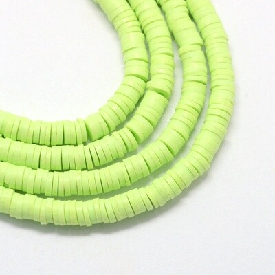 PC Heishi String - Light Green 4x1mm ~390 Pieces