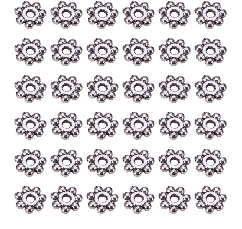 Tibetan Snowflake Spacer - Silver 4x1.5mm