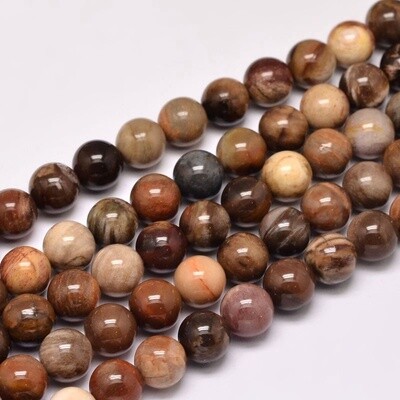 Petrified Wood Round - 8mm