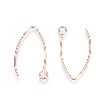 Baby Deep V Hook - 304 SS Rose Gold 26x15.5mm (Pair)
