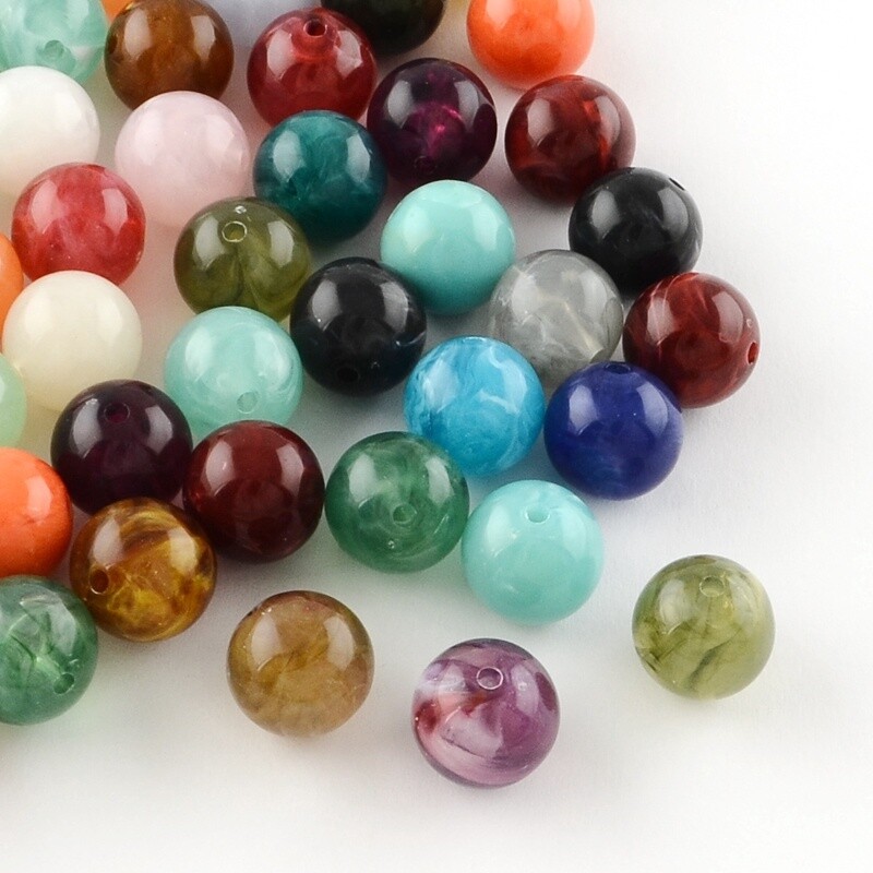 Resin Gemstone - Mixed 6mm