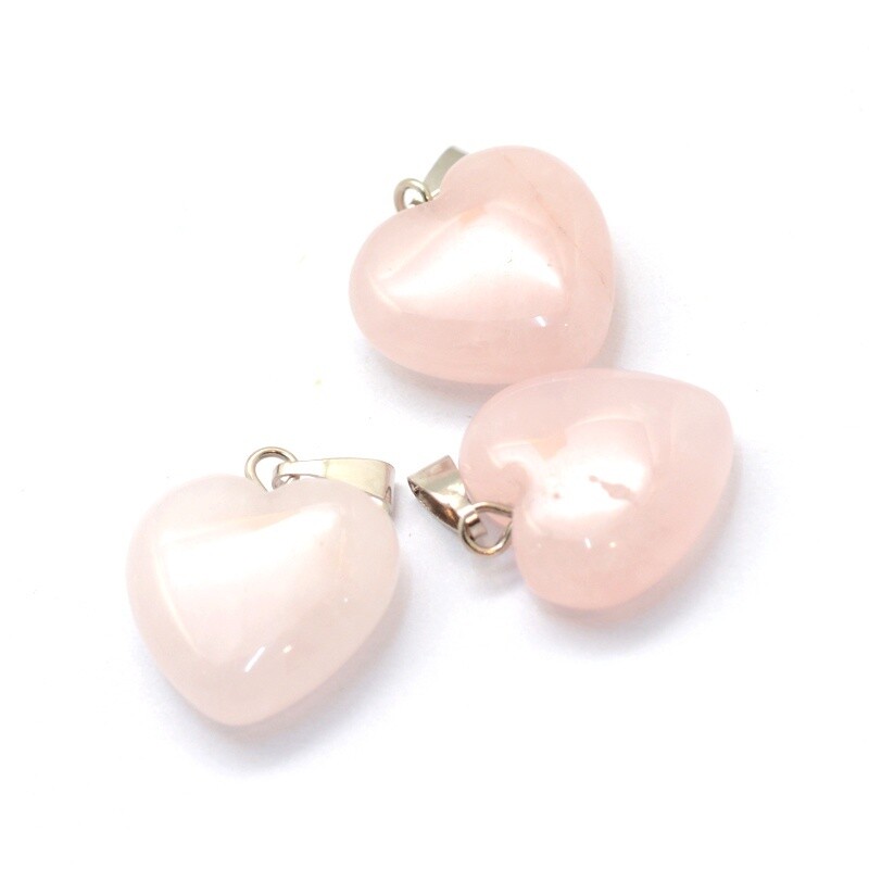 Rose Quartz Heart - 18x15mm