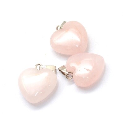 Rose Quartz Heart - 18x15mm