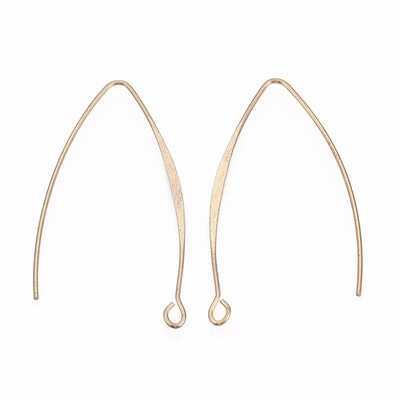 18K Gold Plated Deep V Hooks - 43mm (Pair)