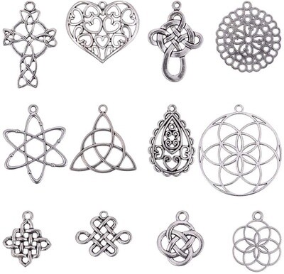 Celtic Charms - Large Mix Silver