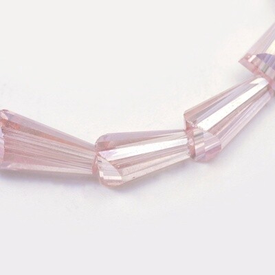Faceted Cone - Pearl Pink AB 8x4mm