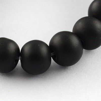 Rubberised Round - Black 8mm