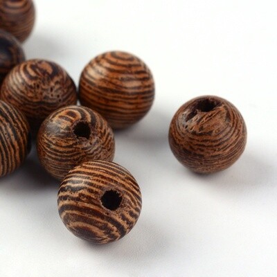 Wood Round - Coconut Brown 8mm