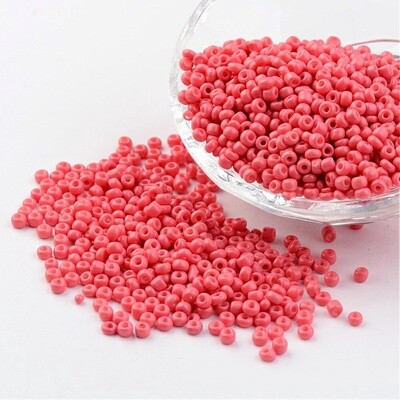 Seed Bead - Opaque Light Coral 8/0