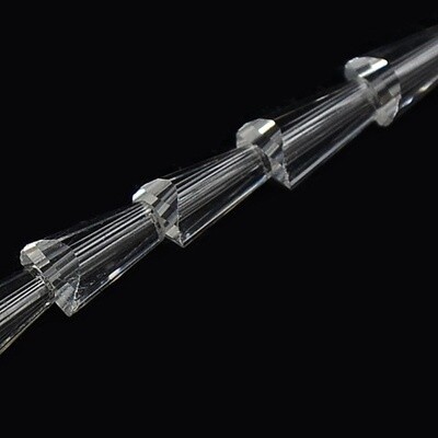 Faceted Cone - Clear 7.5x4mm