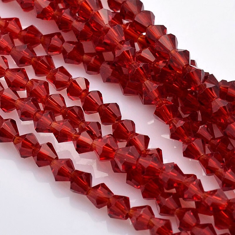 Bicone - Red 3mm