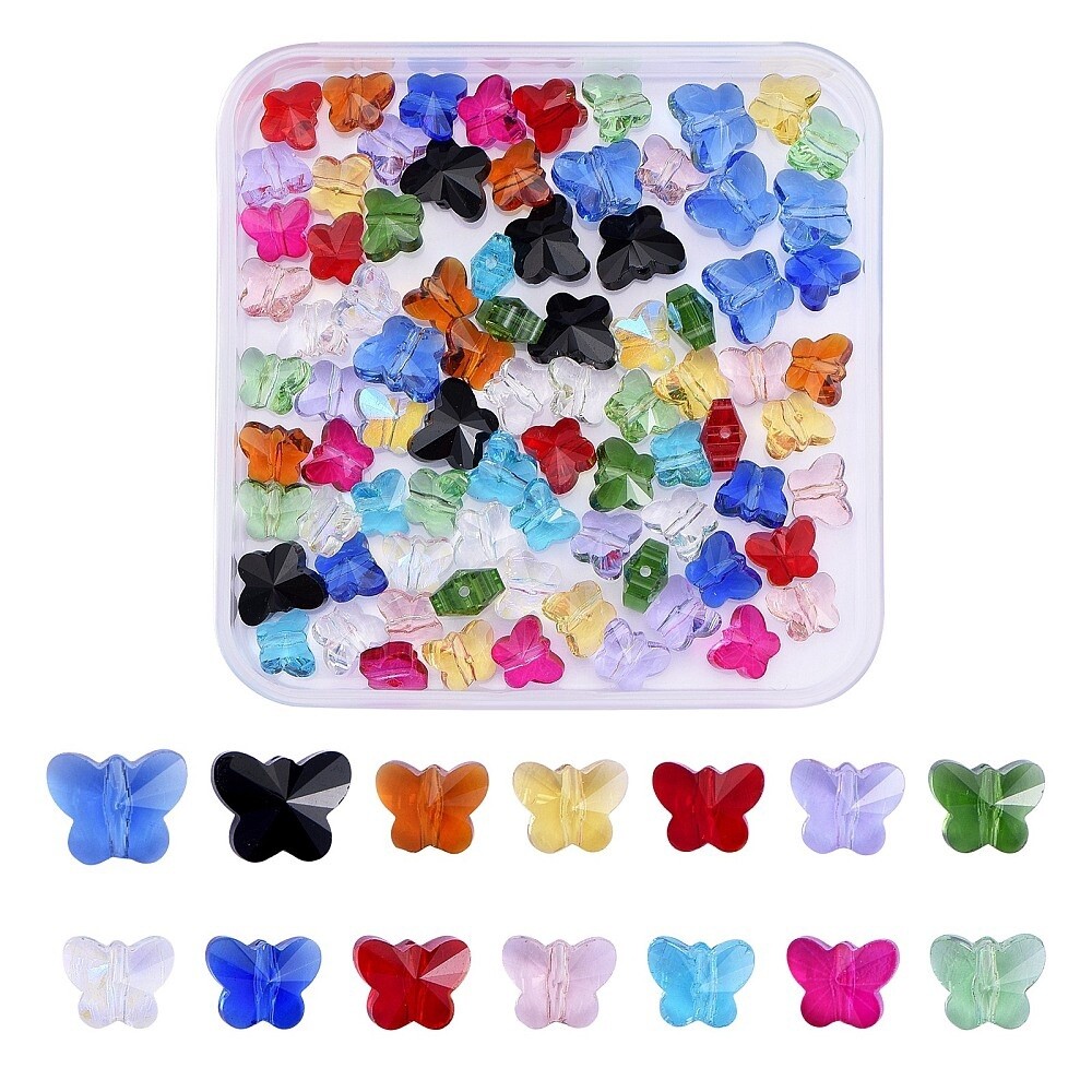 Butterfly - T Glass Mix 6.5x8mm