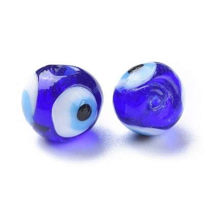 Evil Eye Round - Mix 10mm