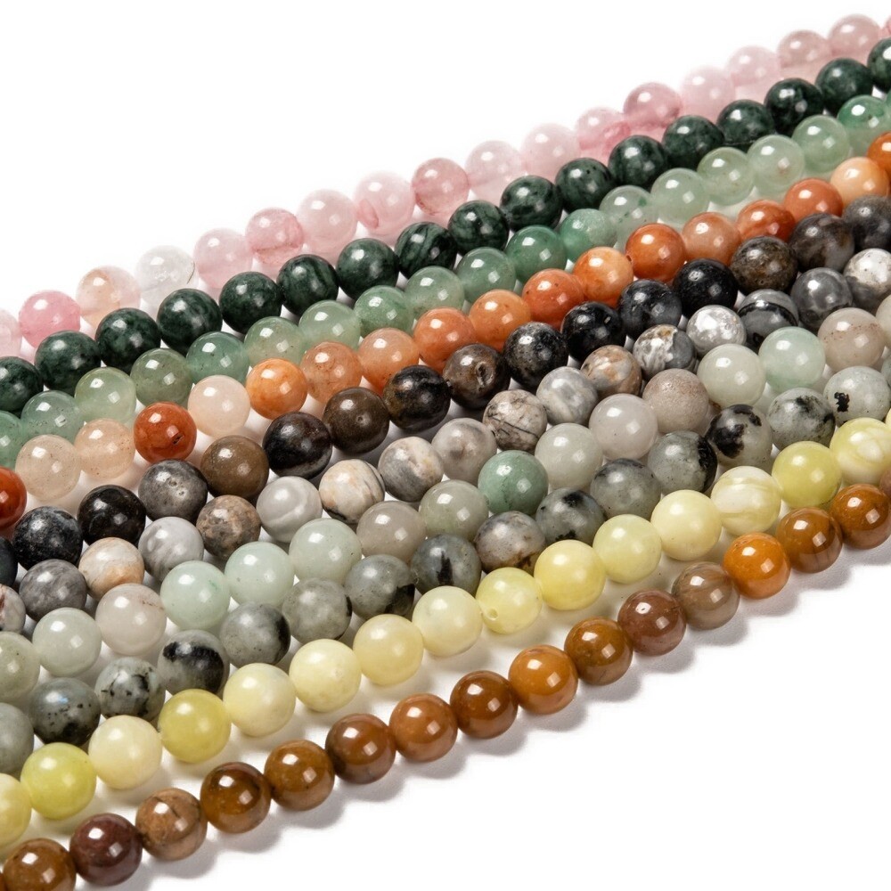 Semi Precious Round -  Mix 8mm