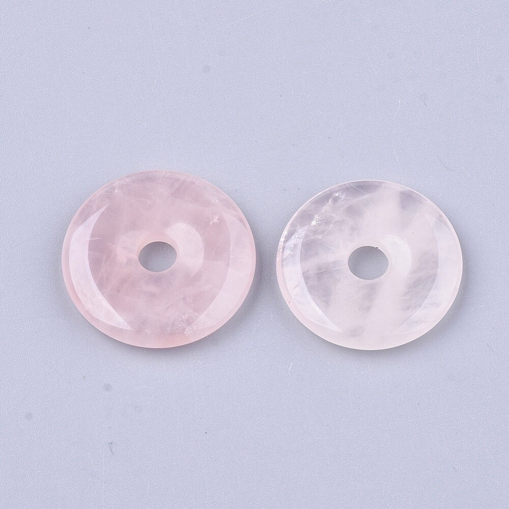 Rose Quartz Donut Necklace