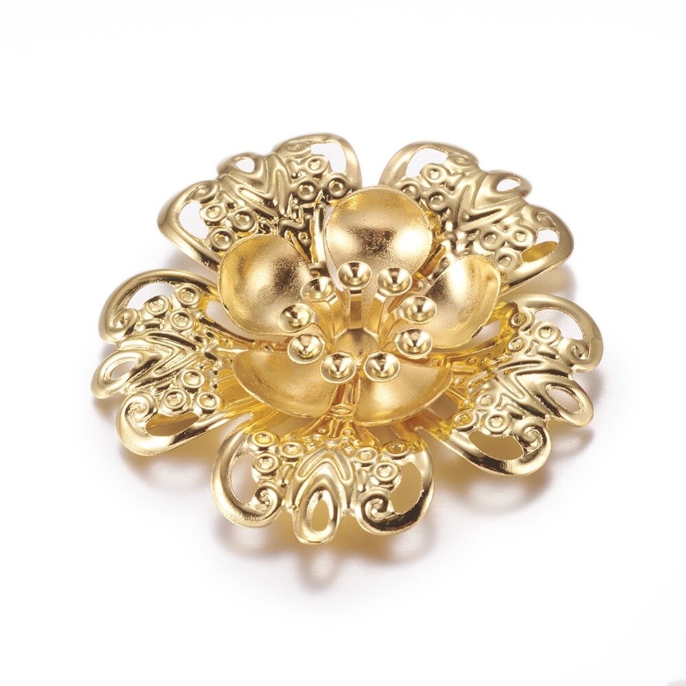 Gold Flower Buckle - 42mm
