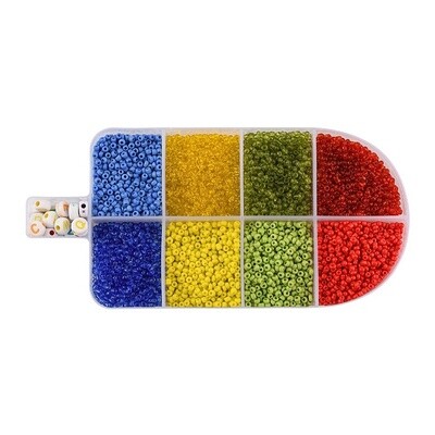 Inspirations Kit - 8 Mix Size 12 Seed Beads + Letters