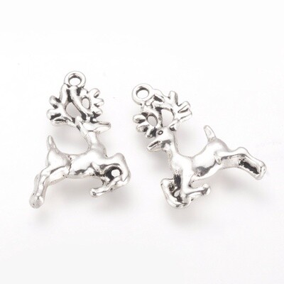 Deer Charm - Silver 22.5x16mm