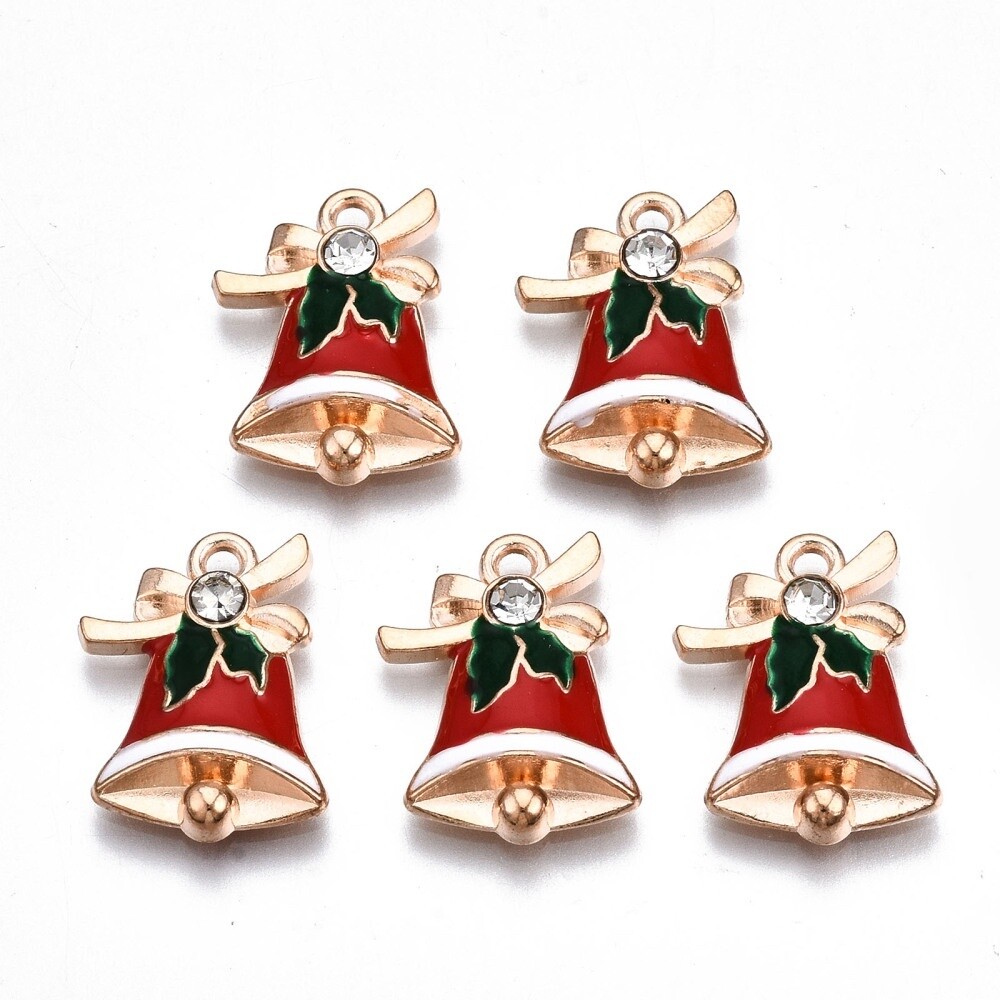 NZMH Enamel Christmas Bell - 19x14mm
