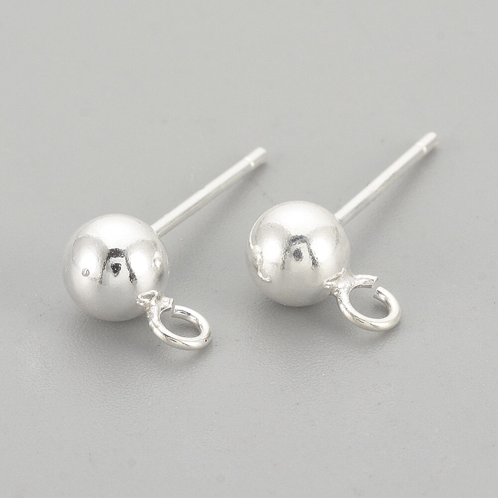 925 SS Drop Stud Earring Post (Pair)