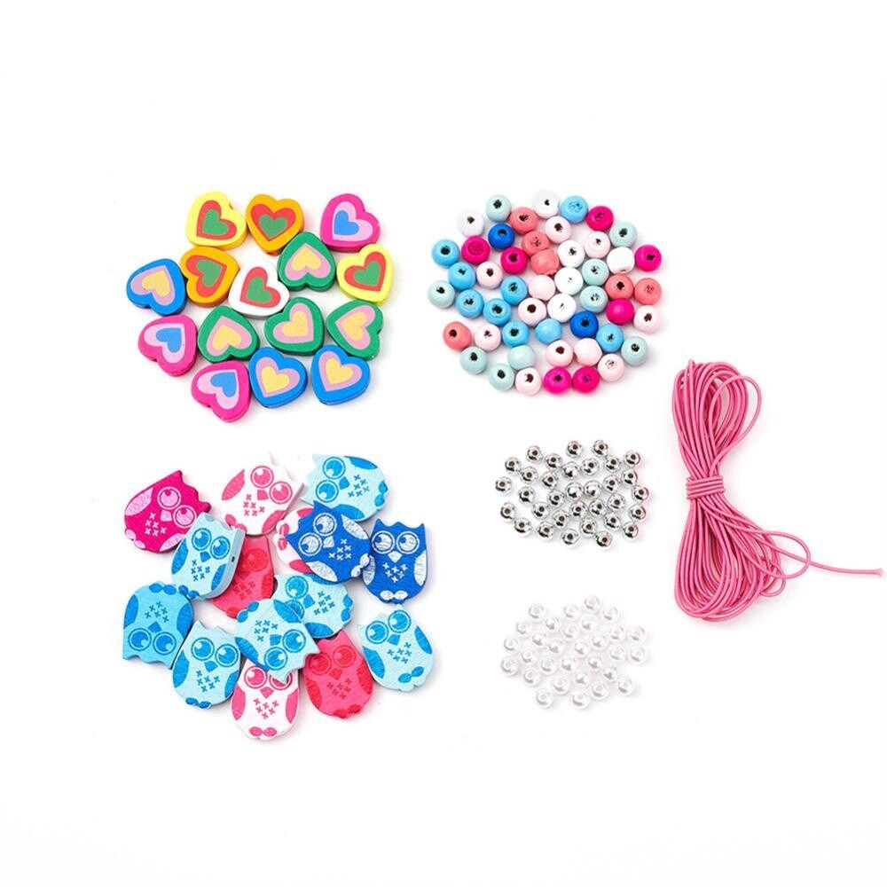 Inspirations Kit - Wooden Owl &amp; Heart Mix x 140 Pieces