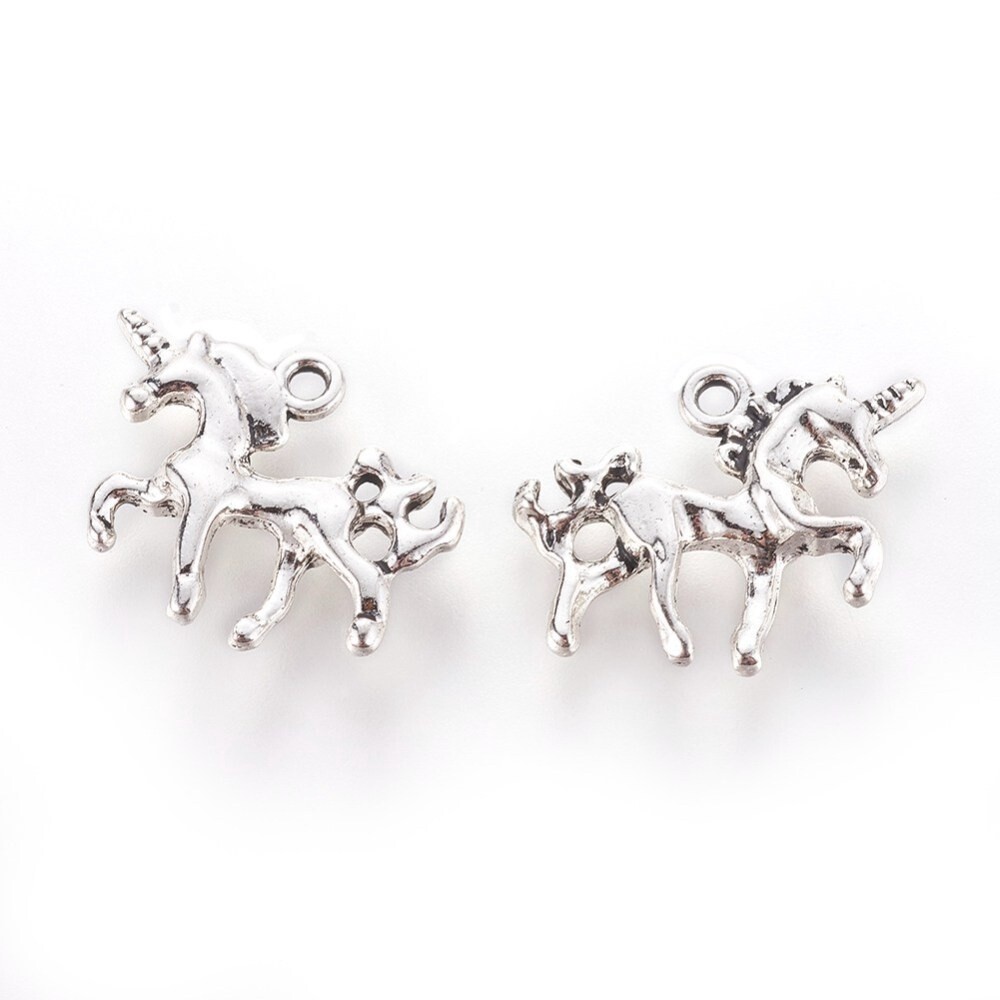 Unicorn Charm - Silver 19x11mm