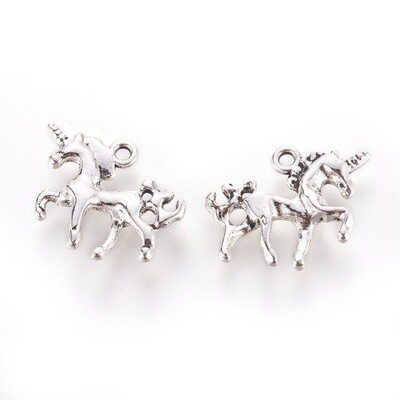 Unicorn Charm - Silver 19x11mm