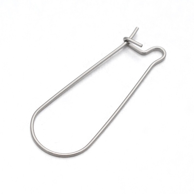 304 SS Safety Earring Hook - 304 SS 33x12.5mm (Pair)
