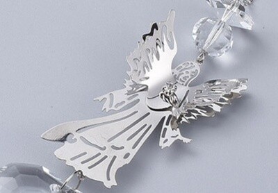 Suncatcher Angel - Silver 65x40mm