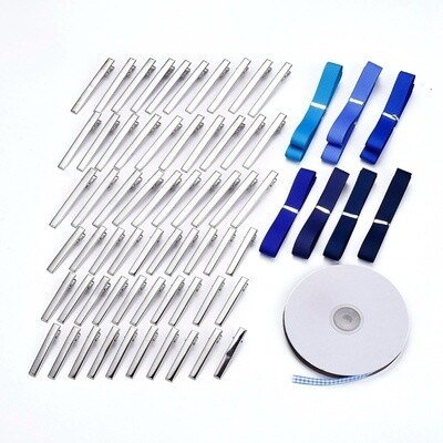 Alligator Hair Clip Finding - Silver 77x9mm or 57x8.5mm