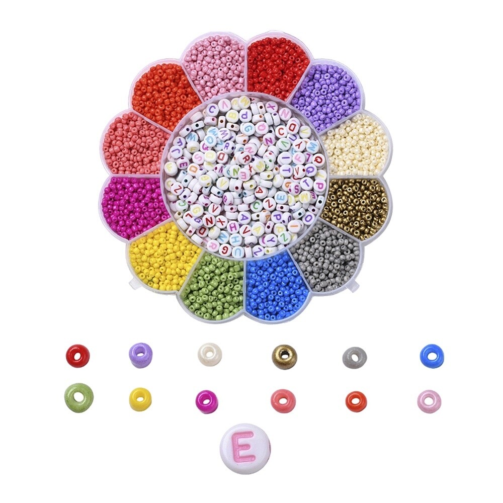 Inspirations Kit - 12 Mix Size 8 Seed Beads + Letters