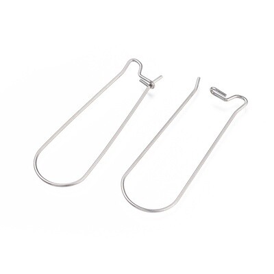 304 SS Safety Earring Hook - 304 SS 29x12.5mm (Pair)