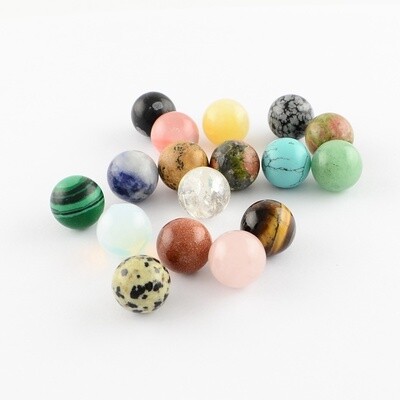 Semi Precious Spheres - Mix 12mm (No Hole)