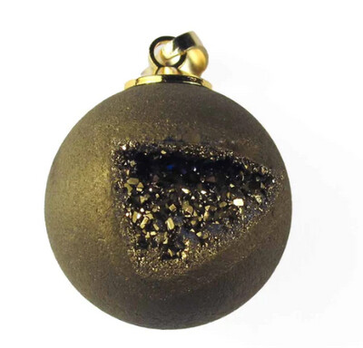 Druzy Thunder Egg - Gold 20mm