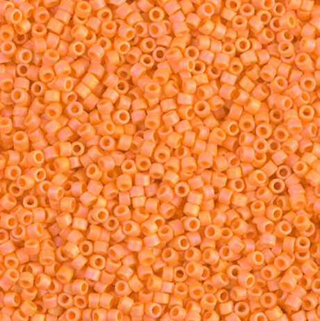 Seed Bead - Delica O Matt Mandarin Orange AB (Per 5gm) 11