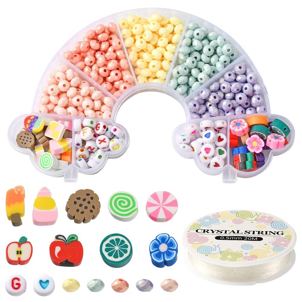 Bead Inspiration Kit - Rondelle Rainbow 500 Piece Kit